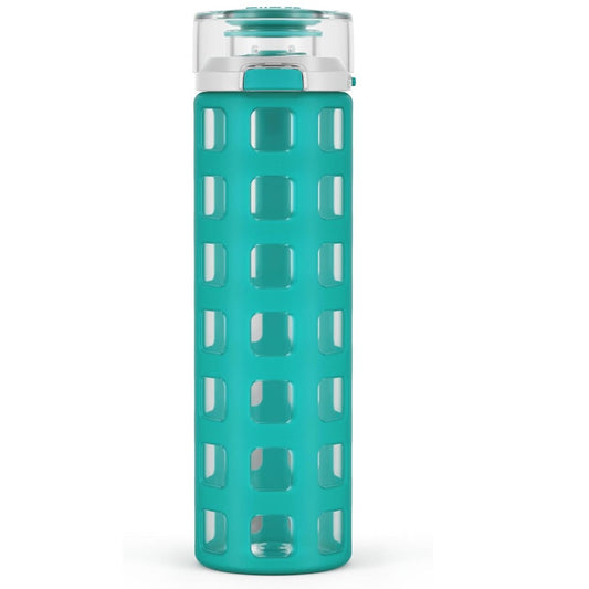 20 oz Non-slip Silicone Protective Cover Glass Water Bottle